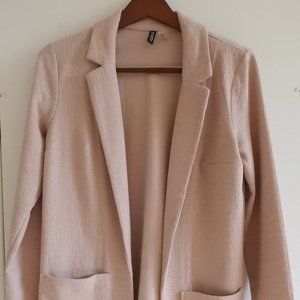 H&M Divided Pink Blazer Jacket Coat Small Cotton